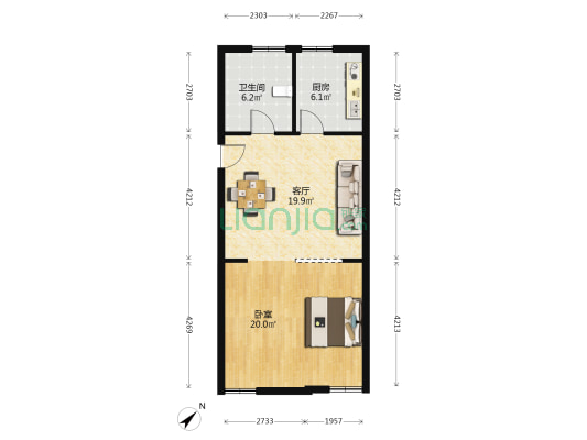 消防大楼 1室1厅1卫 73平方