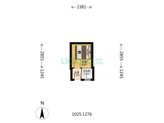 桐梓胡同 1室0厅1卫 10平方