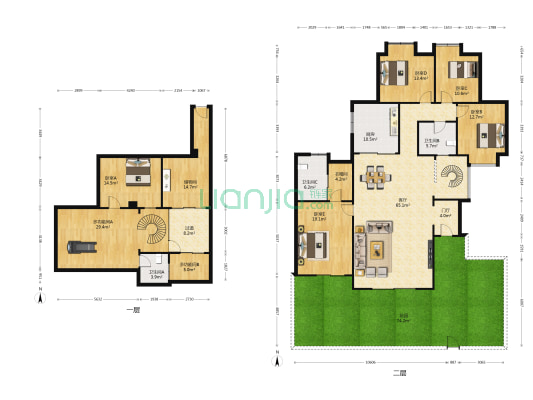 坐标城九台别墅 7室1厅3卫 166平方