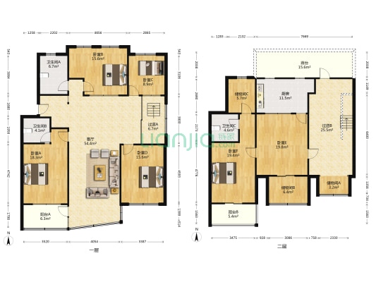 商业新村 6室1厅3卫 263平方