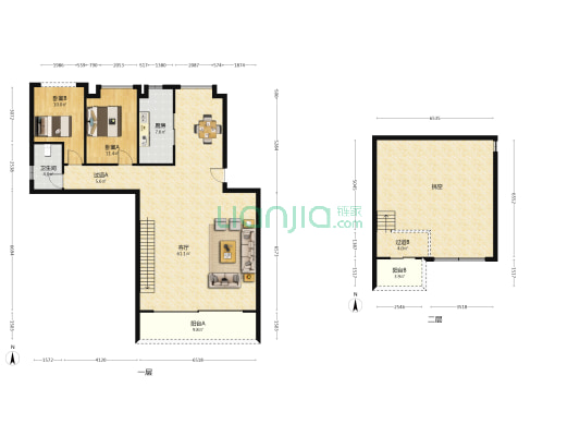 新城明昱东方二期 2室1厅1卫 141平方
