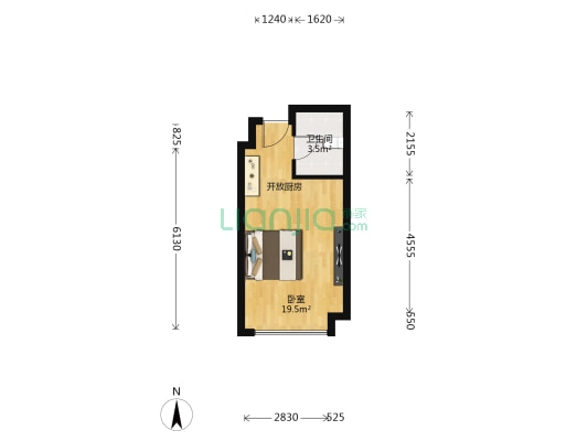 万荟城 1室0厅1卫 38平方