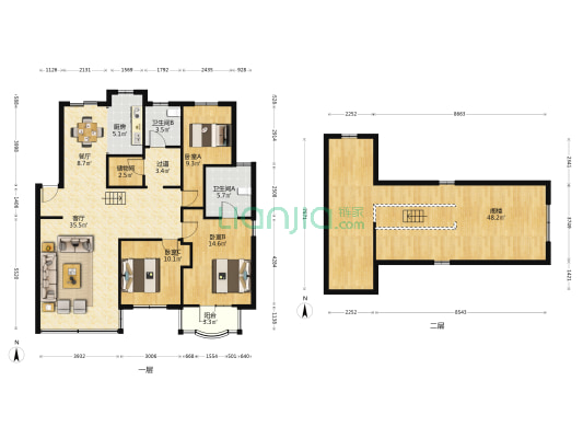 三江小区 3室2厅2卫 119平方