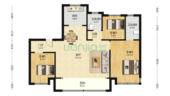 中建蔚蓝之城翠竹园二手房实景图