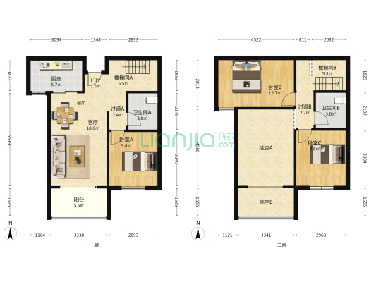 沣业阅湾 3室1厅2卫 118平方