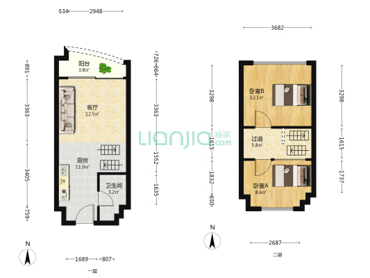 盛湖轩 2室1厅1卫 41平方
