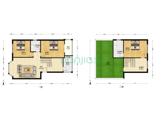 柳浪湾3号院 3室1厅2卫 130平方
