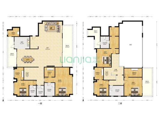 融创九樾府A区 5室1厅5卫 381平方