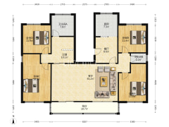 康隆小区 4室2厅 南 北-涿州康隆小区户型图