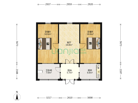土产局家属院 2室1厅1卫 70平方