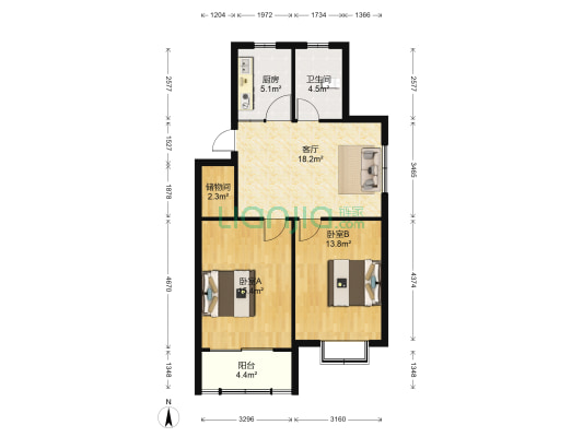 西园一村 2室1厅1卫 78平方