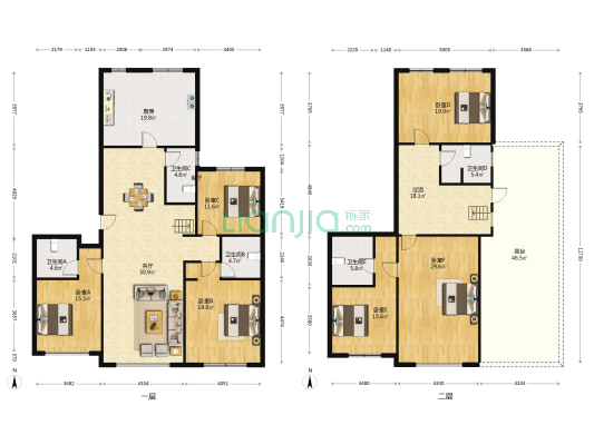 九洲御玺 6室1厅5卫 141平方