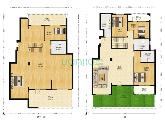 恒辉假日广场 5室1厅3卫 278平方