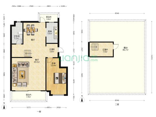 合能·枫丹新里 1室1厅1卫 111平方