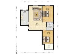 联合一号院  南北通透  两居  视野好  华阳路-涿州联合一号院户型图