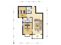精装修房屋，配套齐全，交通方便，适合通勤-涿州水岸花城户型图