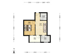华阳路小户型天保郦景正规一居拎包入住-涿州天保郦景户型图