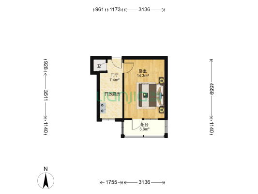 永平巷 1室0厅1卫 29平方