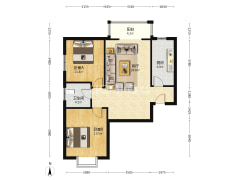 房本满二，可贷款，南北户型，精装修-涿州翡翠城户型图