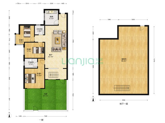 滨河名郡 3室1厅2卫 238平方