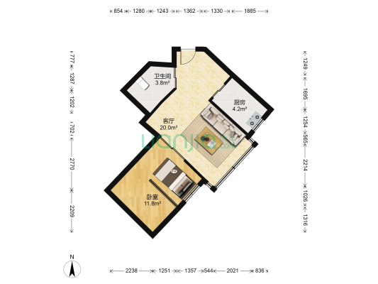 抚宁巷 1室1厅1卫 56平方
