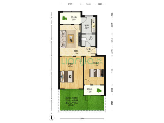 司法局家属院 2室1厅1卫 76平方