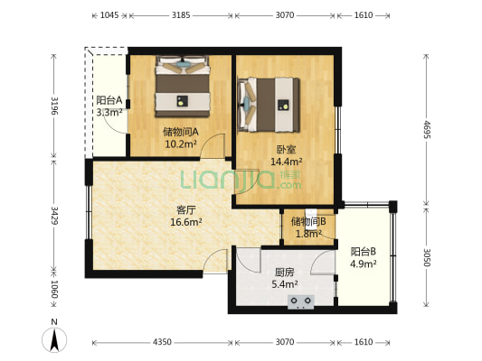 三河东街243号 1室1厅0卫 65平方