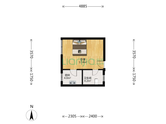 东海明珠 1室0厅1卫 38平方
