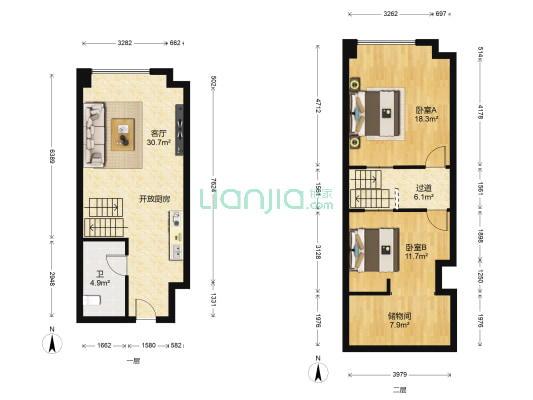 正荣彩虹谷 2室1厅1卫 52平方