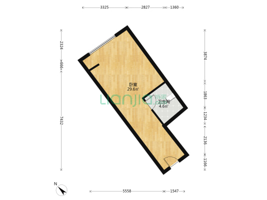 市区loft户型 大挑空 落地窗 配套成熟 德信公园旁-户型图