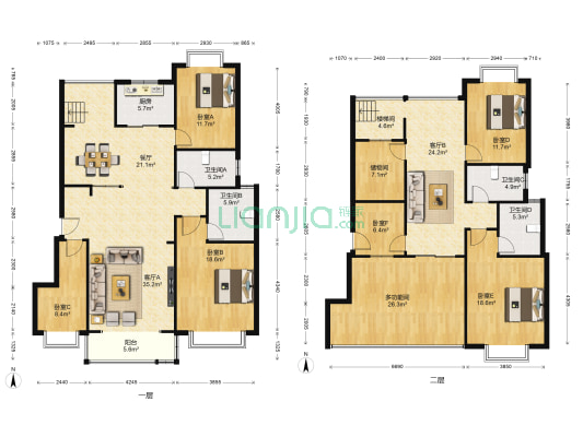 枫林盛景西区 7室3厅4卫 226平方