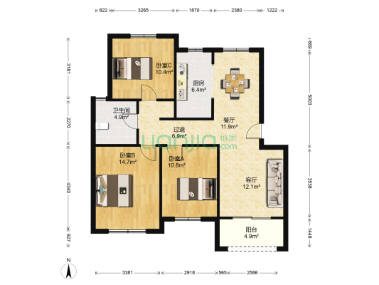 清风丽苑房源|户型图|小区车位|交通地址详情分析!