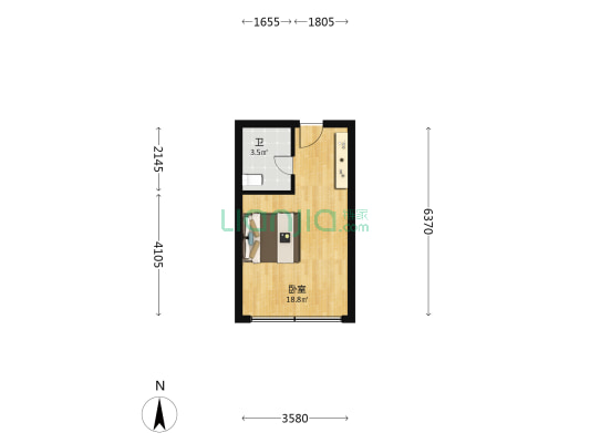 南坛东路12号 1室0厅1卫 30平方