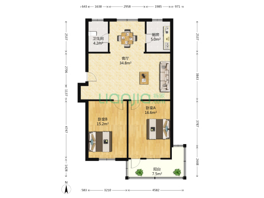 紫沙路75号 2室1厅1卫 93平方