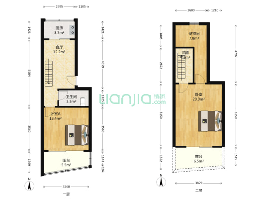 瑞金路1-58号院 2室1厅1卫 66平方