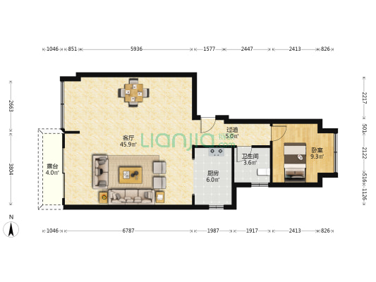 协信星澜汇4期 1室1厅1卫 147平方