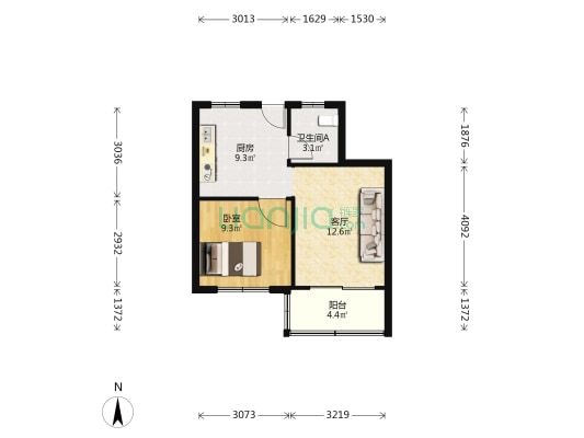垟儿小区 1室1厅1卫 49平方