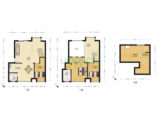 正扬南山别院 3室1厅2卫 68平方