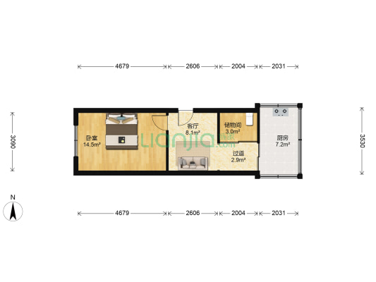和经街 1室1厅0卫 42平方
