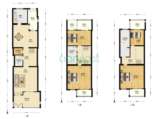 莫奈花园 4室2厅3卫 224平方