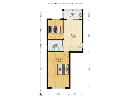 文龙家园 2室1厅1卫 71平方