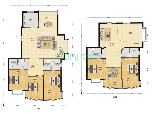 凤山商住楼 6室2厅5卫 278平方