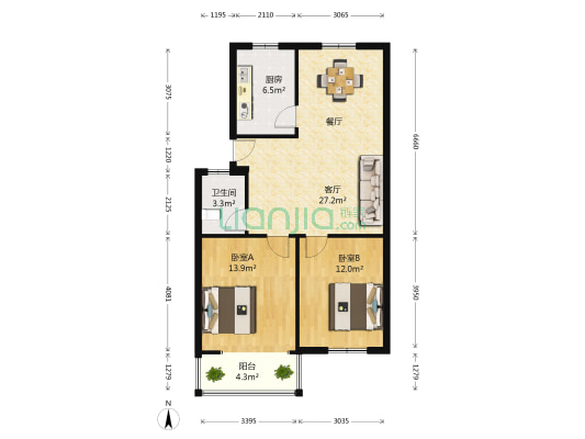 福南小区 2室1厅1卫 81平方