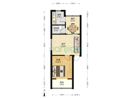 花溪大道北段728号 1室2厅1卫 49平方