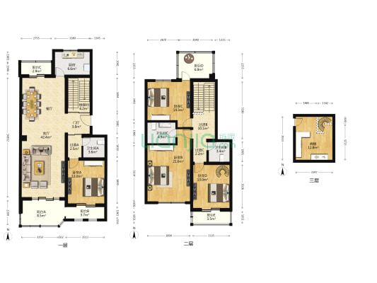 龙熙顺景甲区 4室1厅3卫 202平方