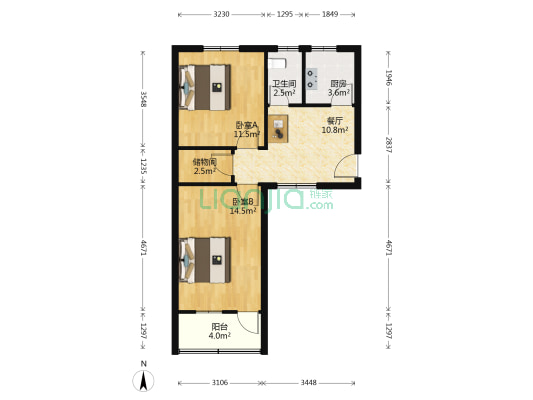 科巷 2室1厅1卫 59平方