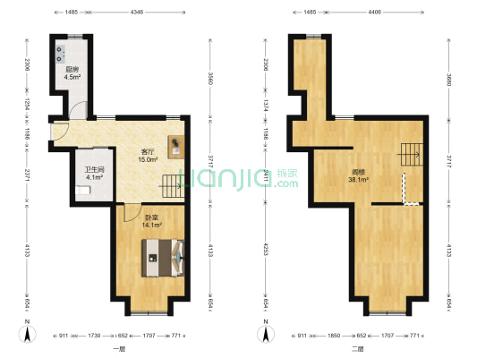 富海茗乔 1室1厅1卫 50平方