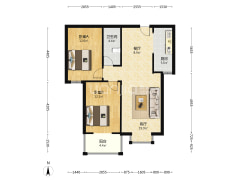 水岸花城 2室2厅 南-涿州水岸花城户型图
