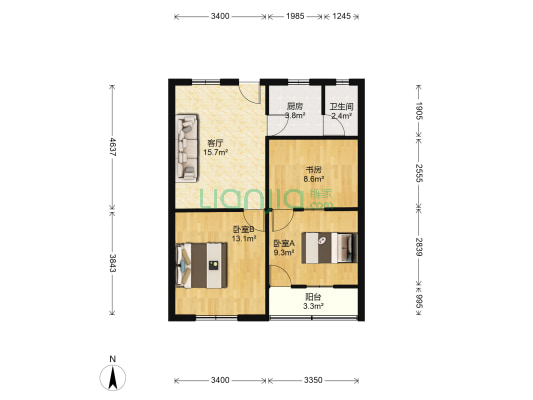 新建路（丰惠镇） 3室1厅1卫 76平方