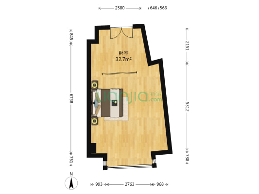 万骏汇商务公寓 1室0厅0卫 41平方